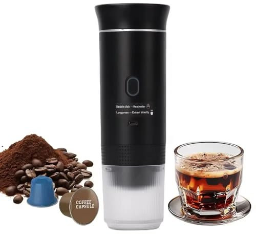 Hybrid Dec Cafetera Portátil Espresso con Calentamiento Rápido | USB-C | Máquina de Café Portátil Automática 3 en 1 muy fácil de usar | Ideal para Viajes, Oficina y Camping (PRO 60ML)