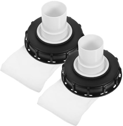BESPORTBLE 2 Sets Ibc Tank Accessories White Nylon Fine Mesh Lid Filter with Straighthead Design for Rainwater Barrel Screen Filter Lightweight and Efficient Filtration