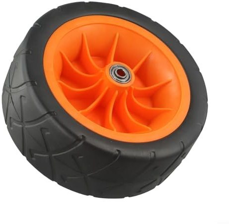 Jotekonoby Outdoor-Gartenwagen, 50,8 x 17,8 cm, Ersatzrad für Allterrain Klappwagen mit Kugellagern, PU-Reifen, kompatibel (Orange)