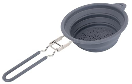 Silicone Folding Colander Kitchen Space Saving Colander Drain Food Vegetable Fruit Pasta Kitchen Folding Strainer Colander with Handle