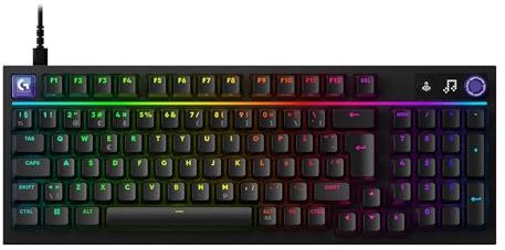 Logitech G G316 X 98-speltangentbord | 8 kHz, hot-swap tactile-brytare, packning, LED-matris & reglage, PBT-tangenter, USB-C, RGB LIGHTSYNC, PC, PAN QWERTY - Svart