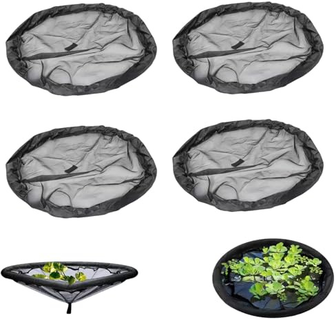 Schwimmender Pflanzenschutz, Runde Schwimmring Für Teichpflanzen, Schwimminsel Pflanzenschutz Gartenteich, 80 cm Feinmaschiger Pflanzkorb Für Wasserspiele Garten Teich Zuhause (C*4pcs)