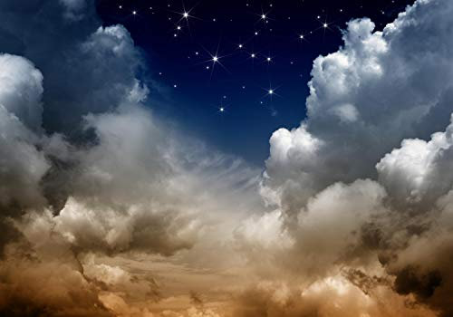 wandmotiv24 Fototapete Himmel Sternen Himmel wolken, XXL 400 x 280 cm - 8 Teile, Wanddeko, Wandbild, Wandtapete, M4840