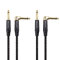 Cable Matters 2 Pack 6.35mm TS Straight to Right Angle Guitar Cable, 6.35mm Instrument Cable - 1.8m