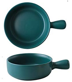 DSFHKUYB French Onion Soup Bowls With Handles Porcelain Bowls for Soup Cereal chili beef stew,Green