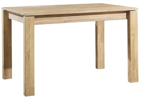 Nordic Story Esstisch Mauritz 4 (eckig) • Holztisch aus Massivholz (Eiche) • Rustikaler Tisch für Küche & Esszimmer • Eiche Natur • Tisch (120 x 80 x 75 cm) • 4-6 Personen