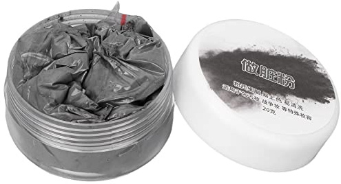 Maquillage Poudre de Cendres Carbonisées Maquillage Effets Spéciaux Mendiant Effet de Visage Sale Outil de Cosmétiques en Poudre Libre pour la Scène Cosmétiques D'Halloween Gris Foncé 20g