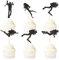 Blumomon 25 Stück Tauchen Cupcake Topper Schwarz Glitzer Tauchsport Cupcake Deko Picks Sportthema Cupcake Topper Baby Shower Geburtstags-Tauchthema Party Kuchendeko