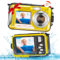 MINENICE Macchina Fotografica Subacquea, Full HD 2.7K 48MP 1080p Zoom Digitale 16X Fotocamera Fotocamera Subacquea Doppio Schermo Fotocamera Subacquea Fotocamera Digitale Impermeabile, blu