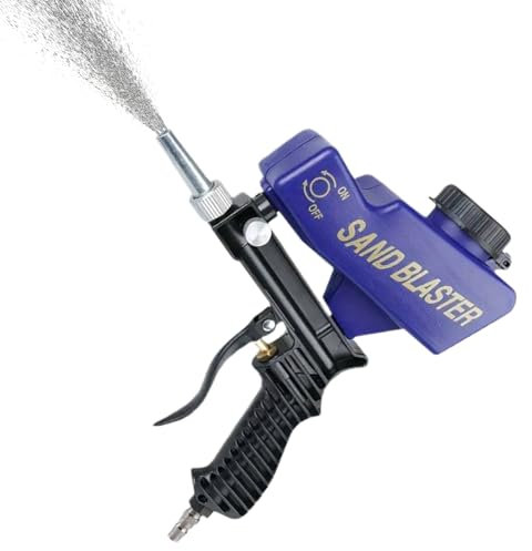 Handheld Sandblasting Machine, Abrasive Sand Blasting Machine, Handheld Sandblasting Equipment Rust Remover for Metal Paint Restoration Wood Polishing Furniture Varnish Work Industries