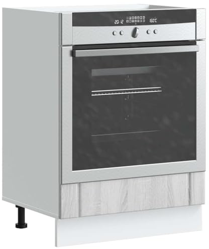 GCHDHAPB Backofenschrank Lucca Grau Sonoma Holzwerkstoff