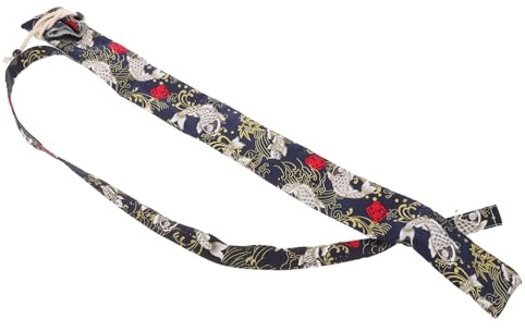 Alasum Estuche de Flauta de Bambú para Instrumentos Chinos con Forro de Algodón, Correa Bandolera Ajustable, Bolsa de Transporte para Flauta de 56-66 Cm, Adecuado para Viajes y Clases