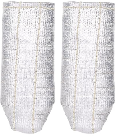 Gedourain TIG Svetsfinger Värmesköld Hållbara Isoleringsskydd för Industriella Svetsare 2 St för Hobbyister, Fickstorlek Aluminiumfolie Unisex Svetsarhandske