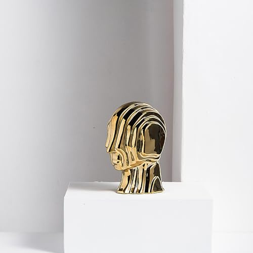 Grekisk man byststaty, klassisk romersk skulptur, abstrakt skulptur dekor modern present bord bordsuppsats figur för hem rum kontor, vit, stor