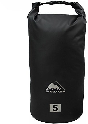 Cox Swain Packsack Defend - Wasserdichter PVC Packbeutel Verschiedene Größen (5L 10L 20L) und Farben, Colour: Black, Size: 5L