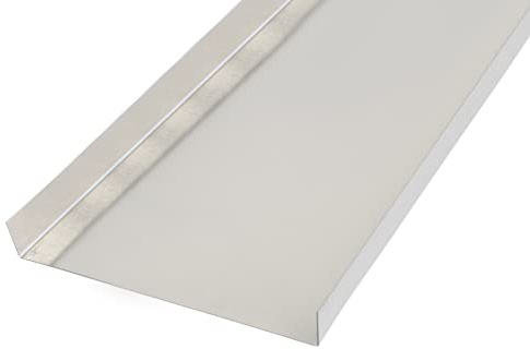 Alberts 462888 Glattblech | gekantet, U-Form | Aluminium, natur | 2000 x 18 x 130 x 18 mm