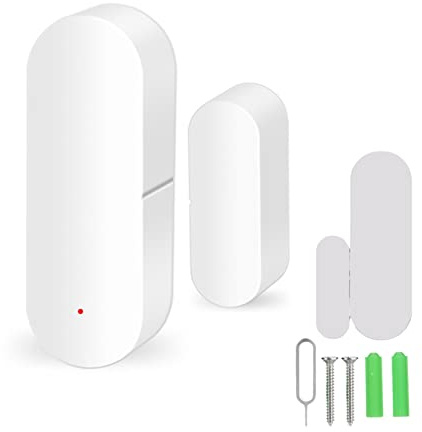 Tür-/Fensterdetektor, Tür- und Fenstersensoren Smart WLAN Alarm kompatibel mit Sprachsteuerung Google Home und Tuya Benachrichtigung per SMS in Echtzeit Heimsicherheits Alarmanlage