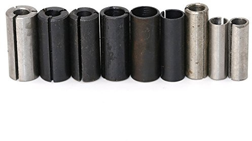 Vogueing Werkzeug Router Bit Chuck, Spannzange Adapter Fräser für Drehmaschine CNC Router (2 Stück, Nr. 9 8 mm bis 6,35 mm)