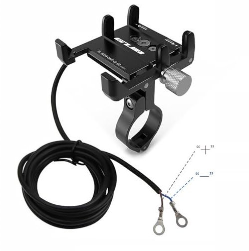 GUB Universal Fahrrad/Motorrad Lenker Halterung für Handy, Smartphone, Navi usw. mit USB-Anschluss