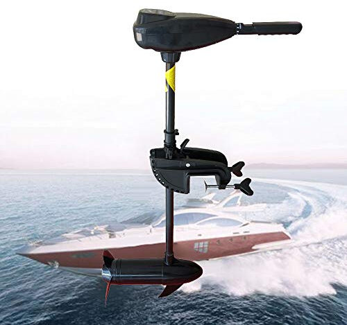 Fayelong Elektrischer Trolling-Motor 34/50/60/65LBS Salzwasser-Kajakmotor Mit Schubspiegel Und LED-Batterieanzeige Und 8 Variabler Drehzahl (34lb)