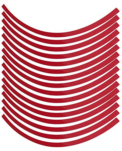 Rad reflektierendes Klebeband, Universal Auto Motorrad Rad reflektierende Nadelstreifen Aufkleber Klebeband Aufkleber Dekoration Film 6 Farben Selbstklebende Reflektor Klebeband (rot)