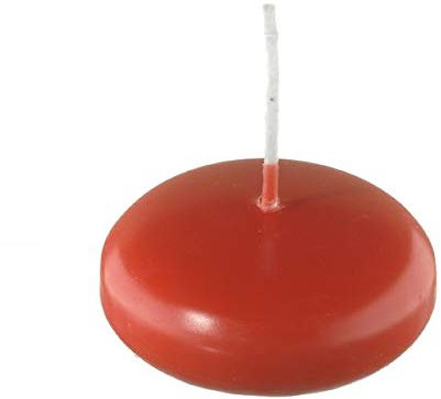 Kopschitz Schwimmkerzen Paprika Rot 40 x Ø 80 mm, 8 Stück, XXL Schwimmkerzen