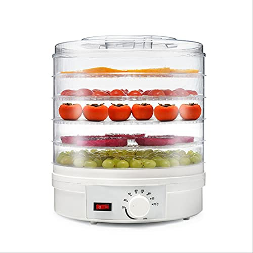 Deshidratador De Alimentos Transparente, Secador De Carne De Vainilla Para Frutas Y Verduras, Bandeja De 5 Capas, 350w, Ajuste De Temperatura 35 ° C-75 ° C, 32x28x28cm