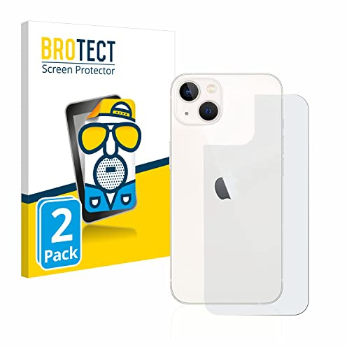 BROTECT Schutzfolie für Apple iPhone 13 | (Rückseite) 2 Stück Entspiegelnder Displayschutz Made in Germany Matte Displayschutz-Folie Anti-Reflex Einfache Montage