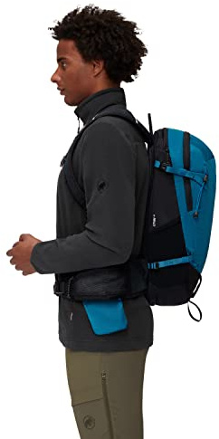 Mammut Lithium 15 | Kleiner Outdoor Rucksack, Wanderrucksack für Damen und Herren, Leichter Sportrucksack, Zum Trekking und Wandern, Trinksystem-Kompatibel | Black Sapphire, 15l