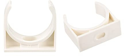 sourcing map 24 Stück 32mm Durchm. PPR U Förmige Rohrklemmen Clips Armaturen Schlauchhalter für Wasserversorgung Weiß