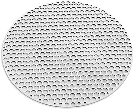 Lioaeust Camping-Grillrost, Netz-Pad, Edelstahl, rundes Grillnetz, Grillmatte, Karbonofen, Dampfnetze, Grillrost für Grill, Backen (F)