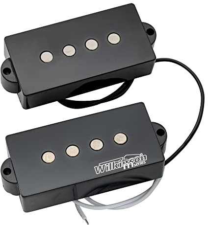 Wilkinson M Series WOPB Keramik P Bass Humbucker Tonabnehmer Set Schwarz | Vari Gauss Humbucker Pickups, für 4-Saiter Precision Bass E-Bass
