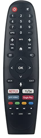 PERFASCIN Replacement Voice Remote Control Fit for BLAUPUNKT/Estar/SANSUI/Caixun Smart TV 32 inch LED Android TV