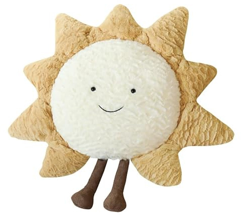 JOSON Cozy Sun Kissen Stern Mond Sofakissen, weiches Bedside Plüsch Dekokissen, Kann als Geburtstag verwendet werden, für Kinder und Mädchen (40 cm, Sonne)