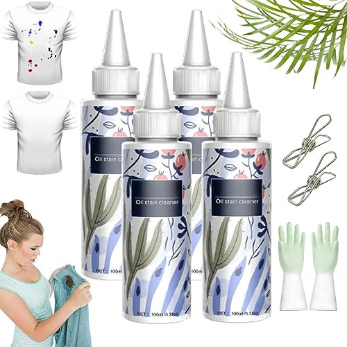 Sonsel Oil Stain Cleaner, Stain Cleaner Oil Remover, Garment Stubborn Stain Cleaner Oil Remover, Nml Stain Remover for Clothes, Emergency Stain Rescue Stain Remover (4PC)