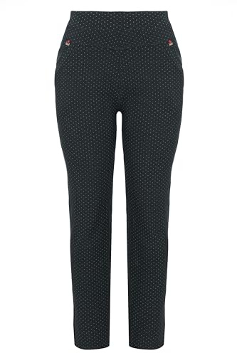 Kendindza Thermohose Damen Winter gefüttert Warme Hose Damen Thermo Hose Thermo Leggings Damen gefüttert Taschen Schwarz M