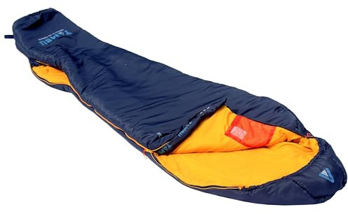 TAMBU NIDRA Warmer Mumienschlafsack 80x210cm - leicht, kleines Packmaß Winter- und Herbstschlafsack Sleeping Bag Outdoor - Camping Zelten Wandern - Komfort-Temperatur +3°C PFC-frei, max. bis -18°C