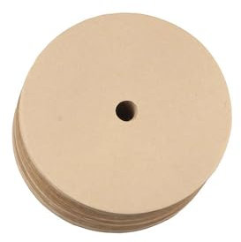Pokinge Lot de 200 filtres à café en papier, filtres à café ronds jetables avec trou pour percolateur, filtre à café de rechange pour la maison et le bureau (couleur naturelle) - 9,5 cm