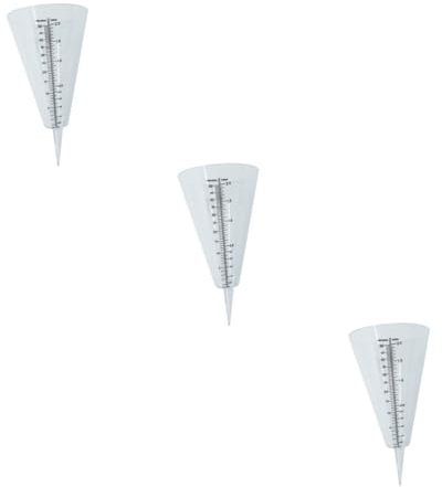 BESPORTBLE 3pièces Jauge De Pluie Transparente Pluviomètre pour Mesurer Précipitations Outil Utile pour Jardin Pelouse Et Agriculture