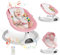 Dregan Sdraietta Neonati Elettrica - App e Telecomando Dondolo Neonati Elettrico con 3 timer, 5 Velocità di Altalena, 10 Musiche, Sdraietta Neonati Bluetooth Imbottita Morbida Baby (APP Rosa)