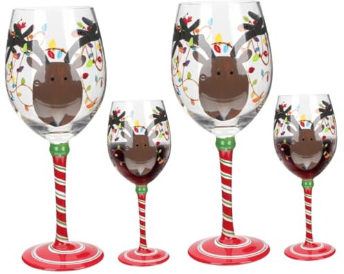 Cabilock 2st Exquisiter Weihnachtskelch Weihnachtselemente Weinkelche Winterweingläser Schneemann Trinkbecher Tassen Santa-getränkebecher Weihnachtskelchgläser Weihnachtsbecher Glas