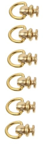SEWOART 6pcs DIY Bag Clasps and Closures Brass Buckle Rotating Suitcase Buckle for Handbag