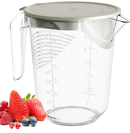 Tasses doseuses - Bol doseur de 1000 ml/35 oz, bol doseur de cuisine, tasse de cuisson avec poignée, verre doseur de cuisine facile à lire pour la cuisson, la farine, la cuisine