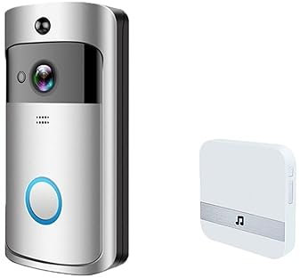 ZXLPHAZ Wireless Doorbell 720P HD Smart Home Wireless WIFI Doorbell Camera Security Video Intercom IR Night Vision AC Battery Operated Home Doorbell for Home School Office (Color : 3) (4)