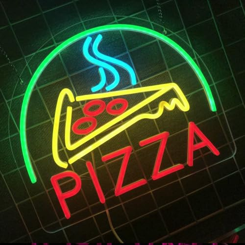 Pizza restaurang neonlampor LED skylt pizza kommersiella neonlampor fönsterdekoration USB strömförsörjning långsiktig användning ljus justerbar färg