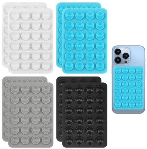 8PCS Silicone Suction Phone Case,Phone Sticky Pad Grip,Suction Phone Holder | phone sticky pad grip,Strong Adhesion sticky suction for back of phone,Anti-Slip Hands-Free suction phone holder sticky pad