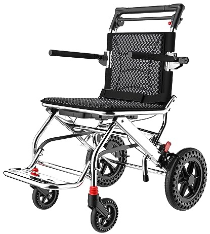 Fauteuils roulants de voyage pliables légers pour enfants et adultes – Repose-pieds pivotants avec sac, facile à transporter