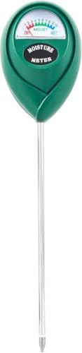 LOVETRENDS Soil Moisture Meter - Garden and Indoor Plant Watering Indicator with Probe and Large Dial - Soil Humidity Sensor for Potting, Gardening, and Plant Care (25-26cm)