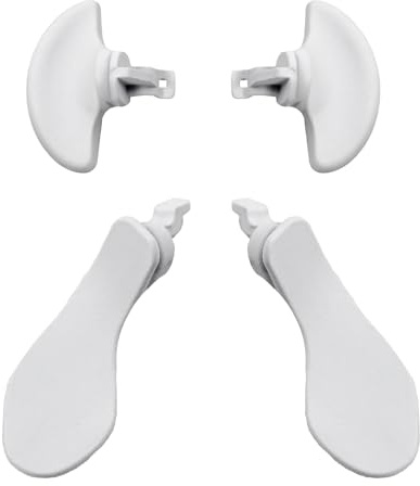 4Pcs Back Paddles for PS5 DualSense Edge Controller, Replacement Rear Paddles for PS5 Edge Controller Rear Parts,Interchangeable Metal Rear for PS5 Edge Controller (White) [video game]