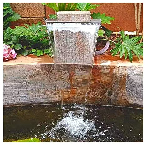 In acciaio inox Sfioratore per piscina Cascata Fontana Stagno, Professionale Piattaforma per il flusso d'acqua Caratteristica dell'acqua per giardino all'aperto Prato(100CM)